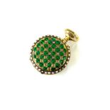 Antique 18ct gold enamel diamond and seed pearl pocket fob watch. In good condition, winds up and