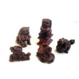 Selection of resin Chinese figures include Foo dragons, Dragon turtle etc