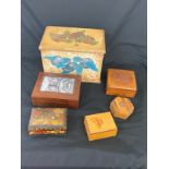 Selection vintage and alter wooden trinkets/ boxes