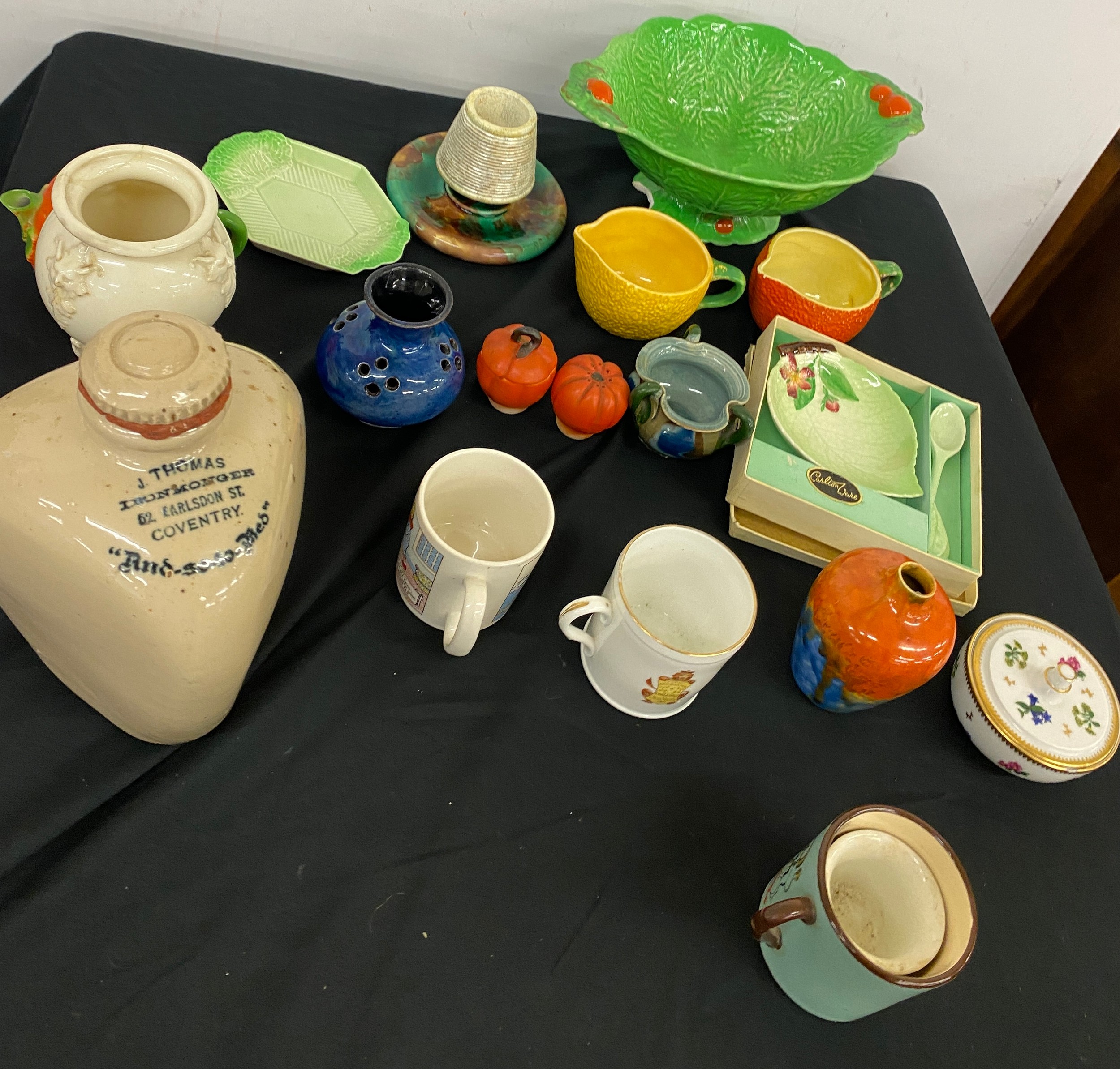 Large selection of vintage and later miscellaneous items includes Carlton Ware, Tea pots etc