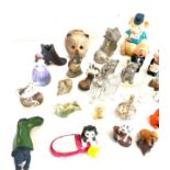 Selection of collectable and novelty items to include salt and pepper pots, money boxes, small