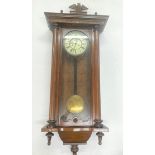 Vintage Gustav Becker Vienna Edwardian weighted wall clock circa 1892/1900, reported working