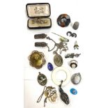 Selection of antique/vintage costume jewellery