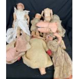 Large selection antique and later pot / plastic doll parts, a/f to include German pieces, SFBJ60