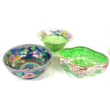 Selection of Vintage Maling Newcastle on Tyne May bloom art deco Bowls