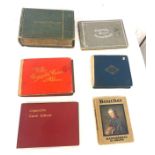 Large selection of assorted cigarette cards in albums