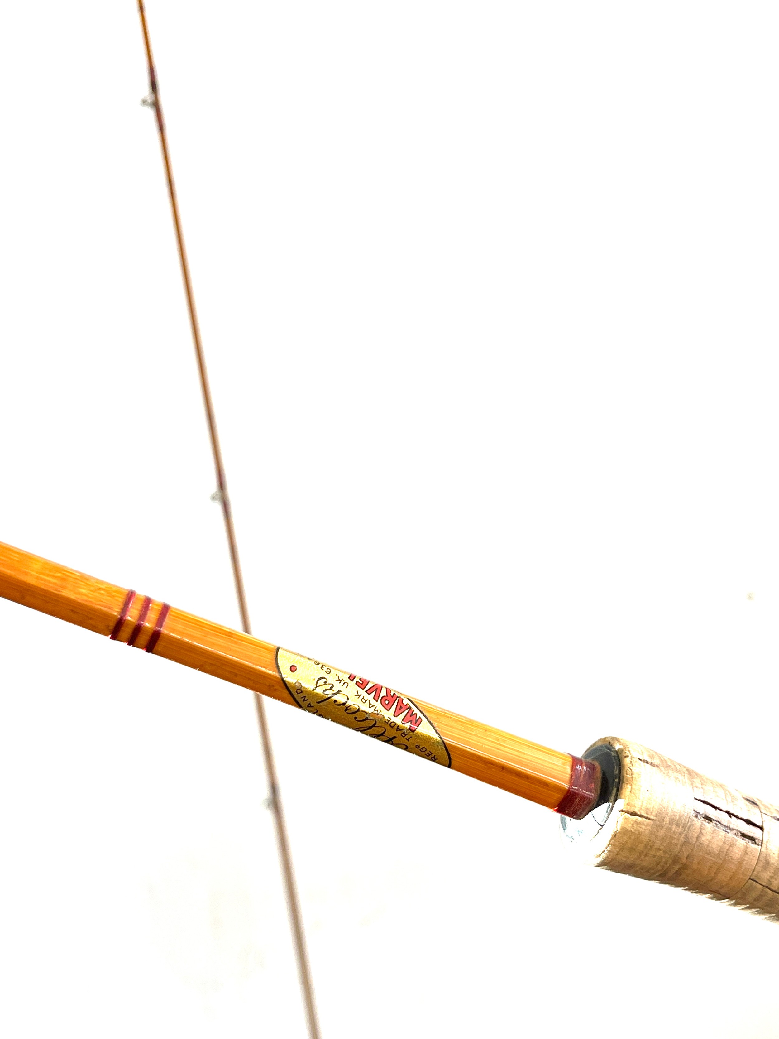 Allcock's vintage Marvel split cane fishing rod, with case - Image 2 of 8