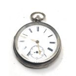 silver open face fusee pocket watch the watch is not ticking