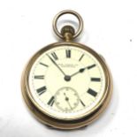 Antique gold plated open face pocket watch by Max Cohen Ltd Manchester the watch is ticking