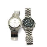 2 Pulsar 100m quartz mens watch watches not ticking will need new battery