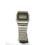 Vintage SEIKO A904-5100 Men’s Digital Watch Steel Alarm Chronograph untested needs new battery strap