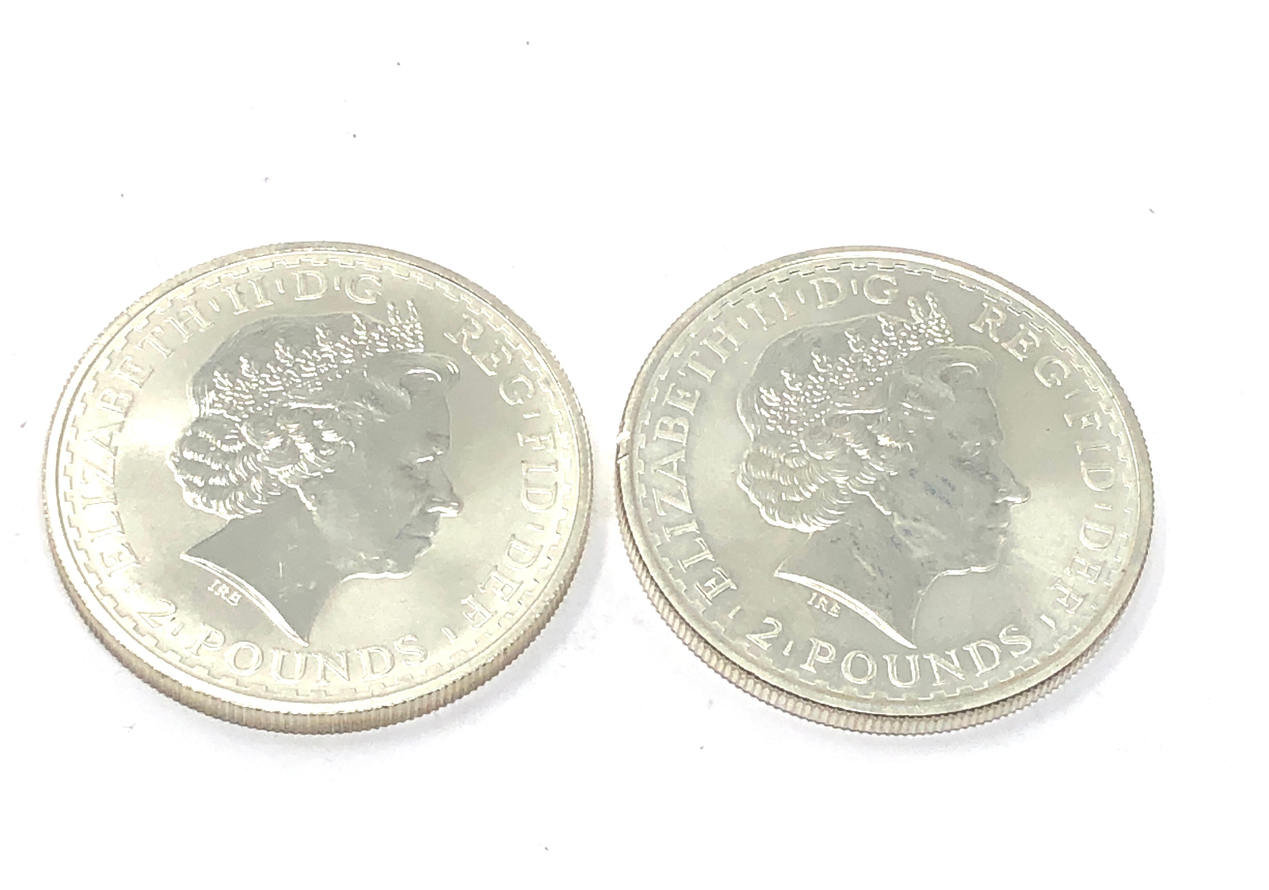 2 x 1 oz fine silver britannia 1998 & 2002 - Image 2 of 2