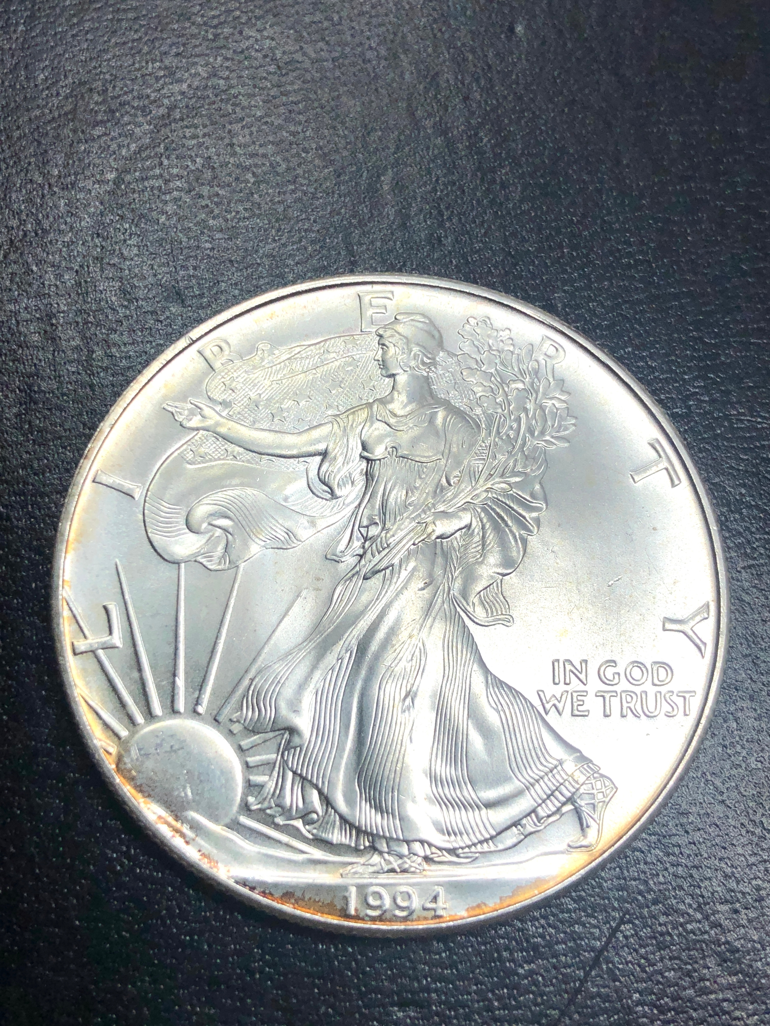 1994 1 oz fine silver liberty one dollar