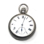 Antique silver open face pocket watch j.w gaydon swansea the watch is ticking