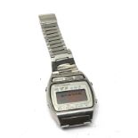 Vintage SEIKO A158-5059 Men’s Digital Watch Steel Alarm Chronograph untested needs new battery