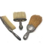 3 antique silver crumb brushes