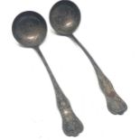 2 victorian scottish silver sauce ladles