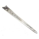 Vintage hallmarked silver Foxes head letter opener Birmingham silver hallmarks