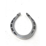 Scottish silver novelty horse shoe measures approx 5.5cm by 5cm