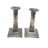 pair of antique silver candlestick sheffield silver hallmarks height 150cm