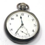 Antique Buren silver open face presentation pocket watch the watch is ticking