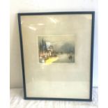 Original etching signed by J.Alphege Brewe- Lake coma. Limited edition Frame measures approx- 20