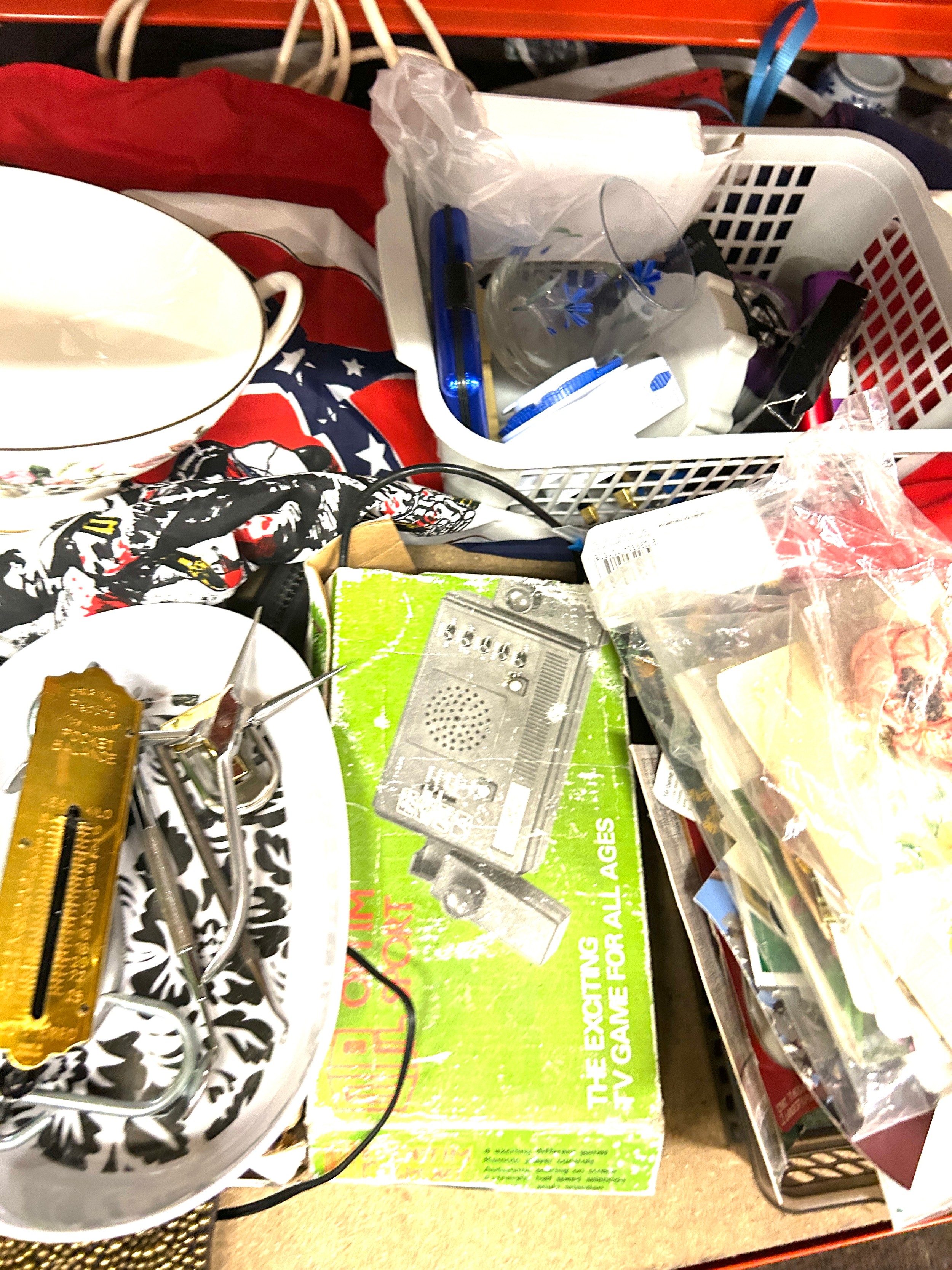 Selection of miscellaneous to include radio, torches, glass bottles, flag etc - Image 4 of 5