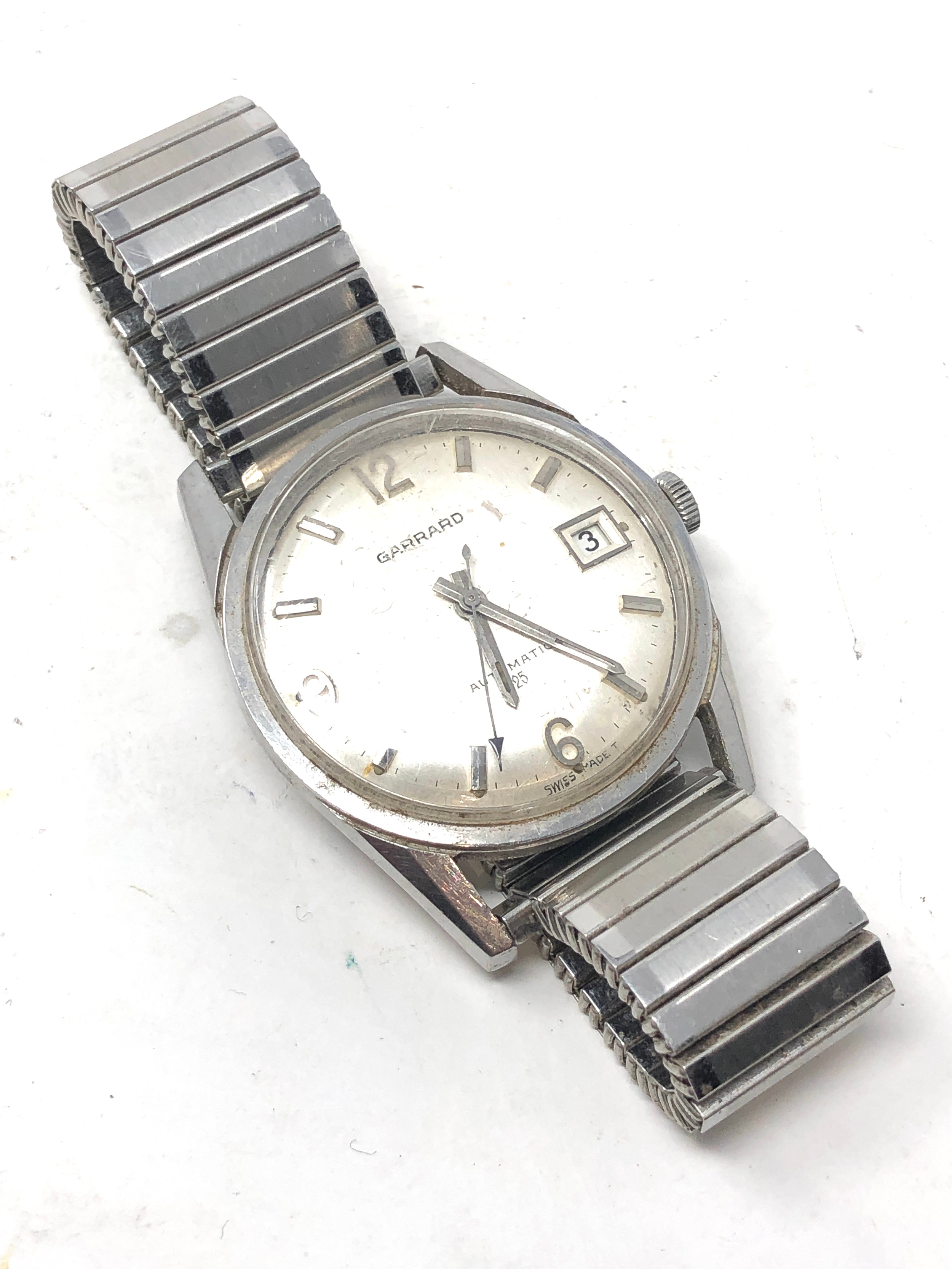 Vintage gents garrard automatic wristwatch the watch is ticking