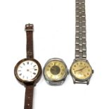 3 early vintage wristwatches spares or repairs