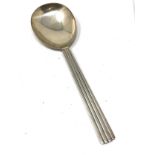 Large Bernadotte pattern Georg Jensen Sterling Silver serving spoon measures approx 24cm long