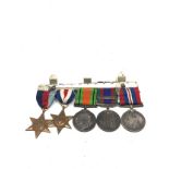 ww2 mounted canadian silver medal group inc voluntary service medal france & germany star war &