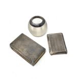 3 antique silver items inc match striker match box etc