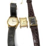 3 vintage wristwatches inc timor bulova etc spares or repairs