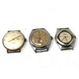 3 vintage wristwatches inc kienzle H P nix & bifora spares or repairs
