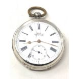 Antique Kay silver open face pocket watch the watch is ticking