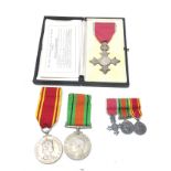 ww2 ER.11 M.B.E fire service medal group named to div officef digby p.jorden