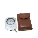 suunto Co helsinki antique compass working in leather pouch