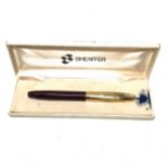 Boxed vintage sheaffer 14ct gold nib fountain pen