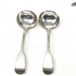 2 georgian silver ladles
