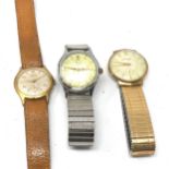 3 vintage wristwatches inc oris kinjle & accurist spares or repairs
