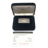 Boxed the new millennium group official 1oz 999.silver ingot with coa