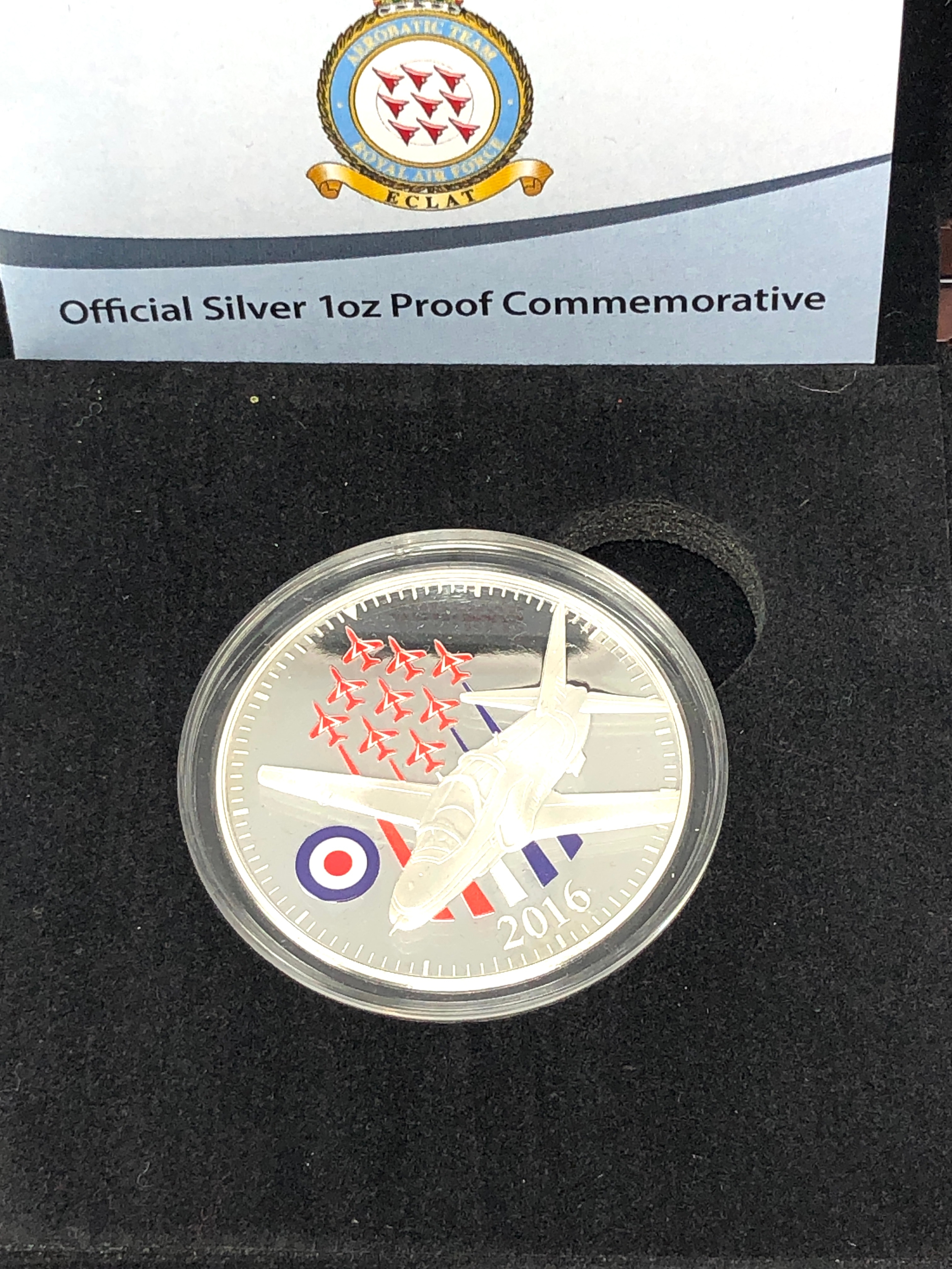 Boxed 1oz proof 999 silver red arrows 2016 display season squadron coin limited edition No 0872 - Image 2 of 4