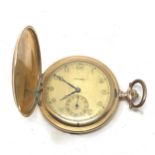 Antique Cyma gold plated full hunter pocket watch the watch is ticking