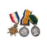 3 ww1 medals to 258 dvs a.chisnall r.f.a