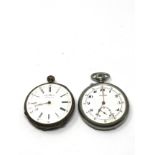 2 antique pocket watch includes art deco Ultra & silver Thiran Brussels open face pocket watch