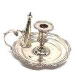 Large Sterling Silver Chamberstick & Snuffer weight 370g