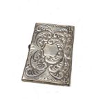 Silver card case London silver hallmarks