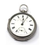 Antique silver open face the express english lever J.G.Graves Sheffield pocket watch the watch is