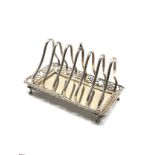 Antique 6 slice toast rack London silver hallmarks weight 220g