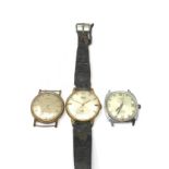 3 vintage wristwatches inc royce nisus & bifora spares or repairs